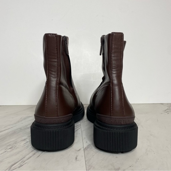 New! Franco Sarto Jinta Brown Faux Leather Bootie 8 1/2 - Picture 3 of 14